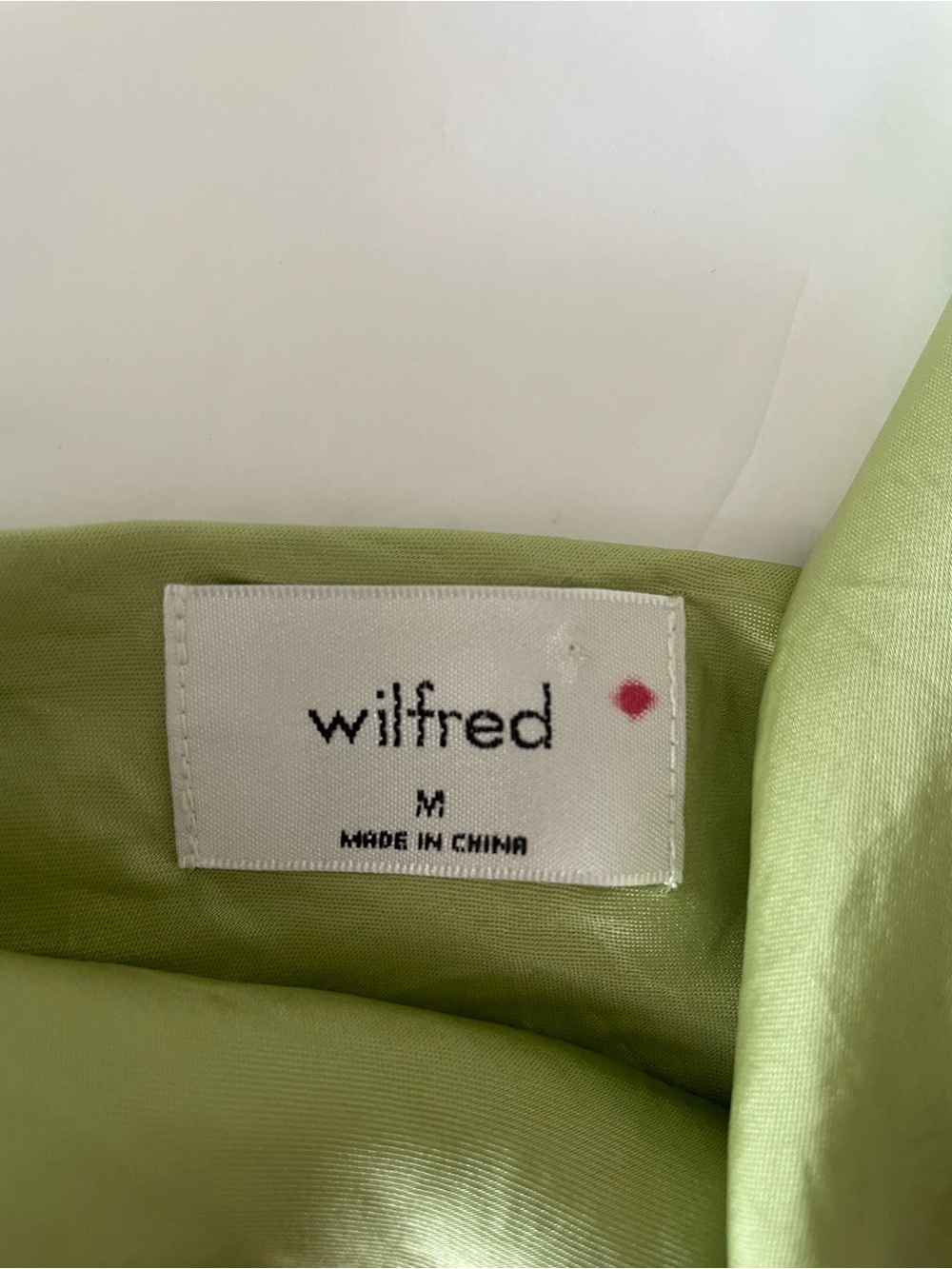 Aritzia Wilfred Dress Womens M Green Satin Slip Cowl Neck Ruched Mini Party - Picture 5 of 6